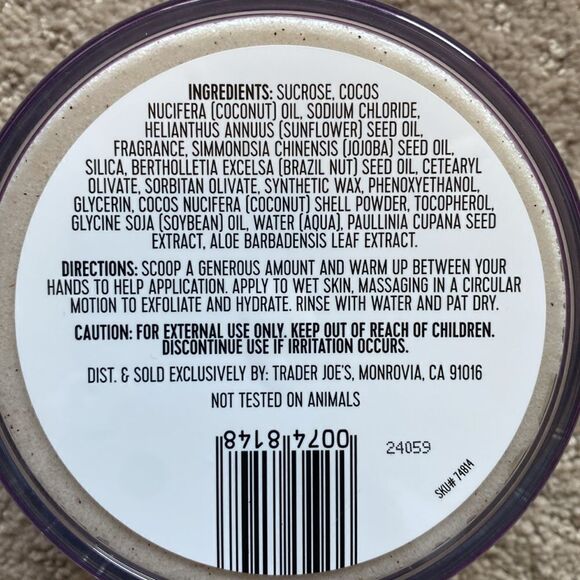 Trader Joe’s Brazil Nut Body Scrub. New. - Picture 3 of 3